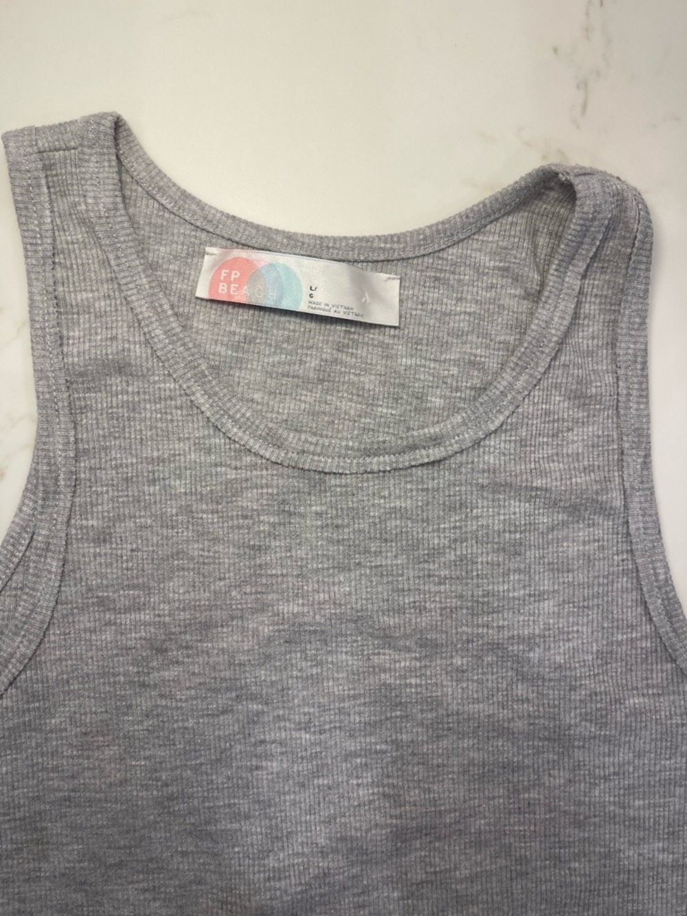 FP Beach Gray Ribbed Tank Cover Up - Picture 8 of 13